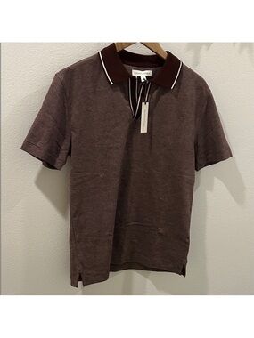 Banana Republic red Polo with Contrast Collar